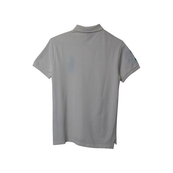 Pre Loved Ralph Lauren Vintage Polo Shirt Classic Fit Short Sleeve Men white - Picture 2 of 4